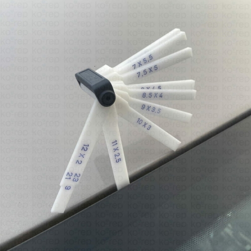 Autoglas Frontscheibe Windschutzscheibe Spaltmaß Fühlerlehre PMA für die Montage