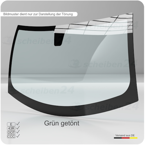 Kundenangebot Frontscheibe Windschutzscheibe für Skoda Octavia Typ 5E3, 5E5 Facelift ab Bj.2014 Grün getönt