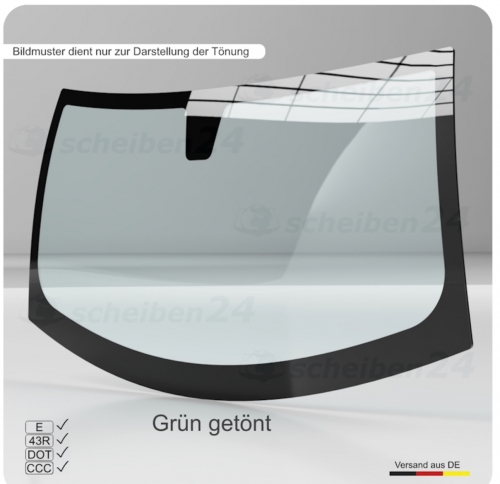 Frontscheibe Windschutzscheibe für Peugeot 207 Typ WD ab Bj.2007 Grün getönt SH-WSG2723
