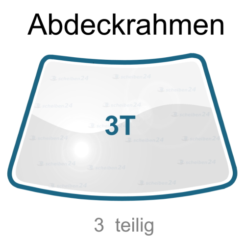 Abdeckrahmen 3 TLG Windschutzscheibe Frontscheibe für Renault R5 / Rapid Typ (F40, G40) Bj. 1985-2001