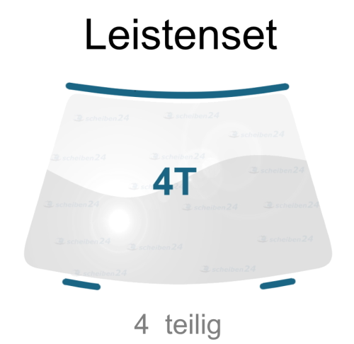 Leistenset 4 TLG Windschutzscheibe Frontscheibe für Renault R21 Typ (L48, B48, K48) Bj. 1986-1997