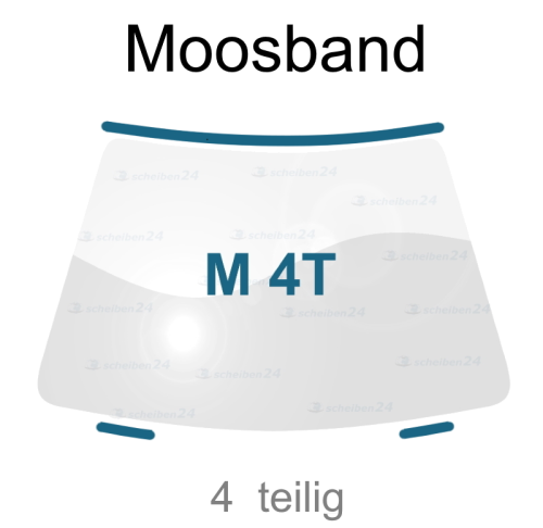 Moosband Set 4 TLG Windschutzscheibe Frontscheibe für Citröen C1 Typ (PM, PN) Bj. 2005-2014